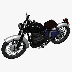 enfield motorcycle 3d dwg