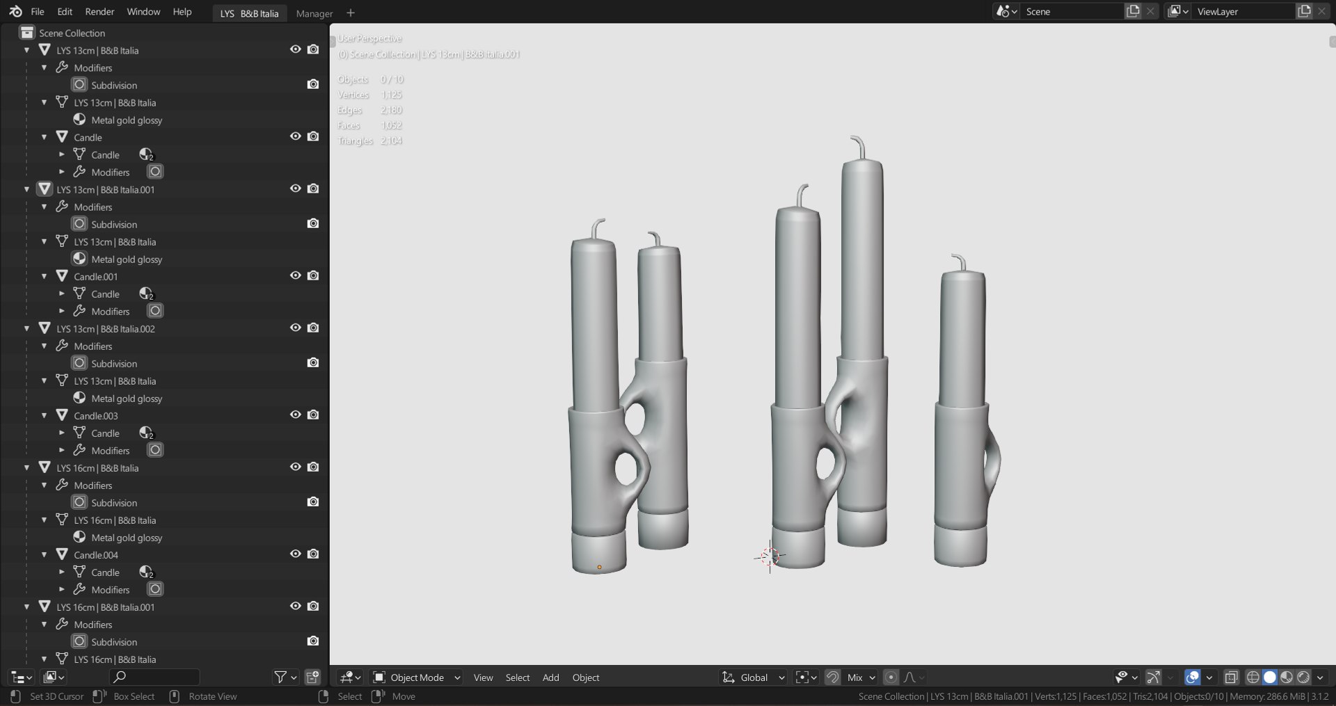 3D Modern LYS candlesticks from BB Italia set https://p.turbosquid.com/ts-thumb/CV/Uvl5us/5I/screenshot_2/png/1653910242/1920x1080/fit_q87/b6ba42166ce82d9c762ba35ad7645c88286f1729/screenshot_2.jpg