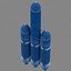 delta iv heavy rocket 3d model