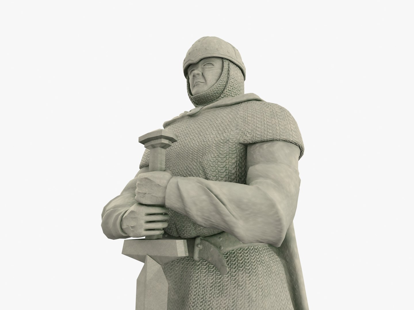 Medieval Knight Statue Model - TurboSquid 2045516
