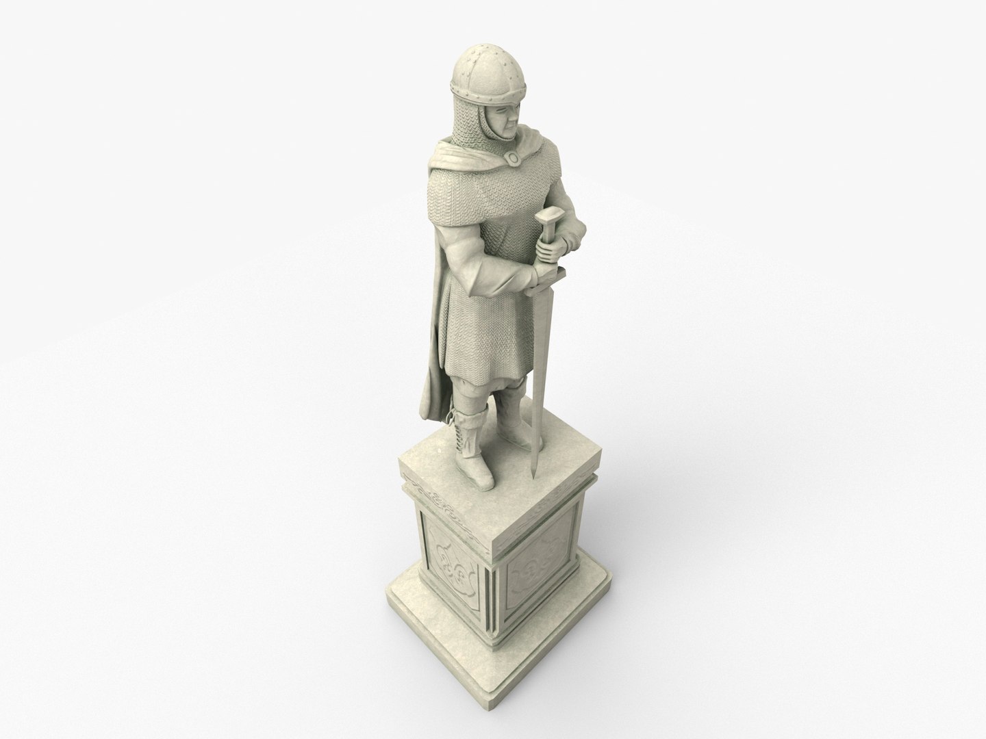 Medieval Knight Statue Model - TurboSquid 2045516