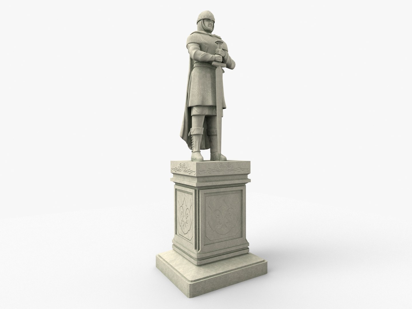 Medieval knight statue model - TurboSquid 2045516