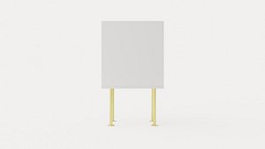 3D model Vogue Bedside Table White