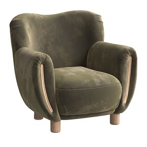 Rumford Accent Chair by Jake Arnold Crate and Barrel 3D model