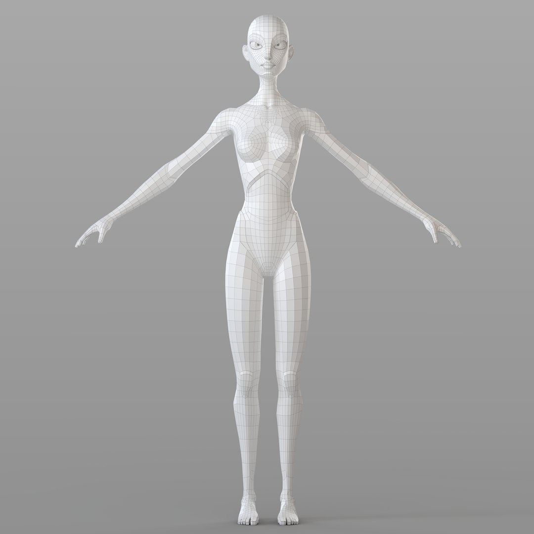 Stylised Female Base Model - TurboSquid 1746929