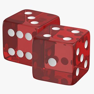 Red Transparent Dice 01