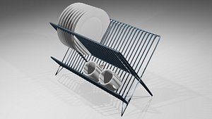 Plates dryer OBJ and BLEND model