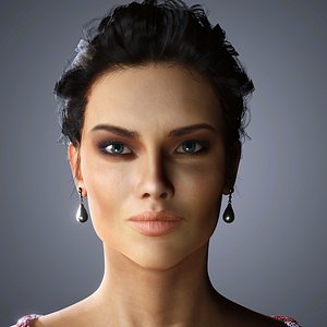 Adriana Lima Character 3D Model Low-poly 3D model