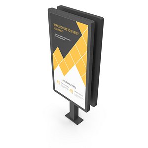 3D Sleek 3D Kiosk Model