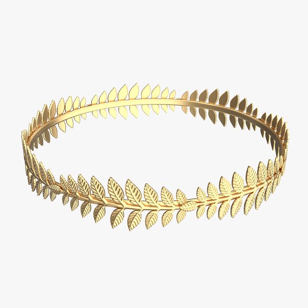 3D model Olive Branch Headband Gold Crown