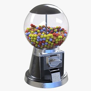 bubble gumball machine dispenser 3D model