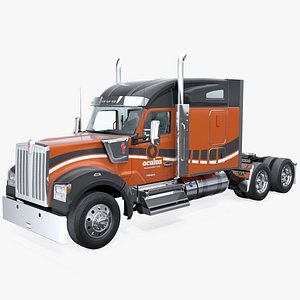Kenworth W990 Rigged 3D Model