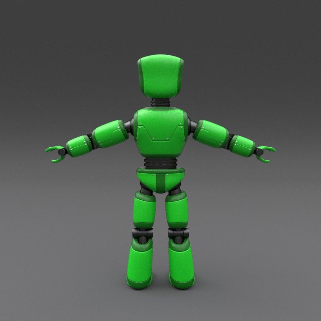 3d robot rigged