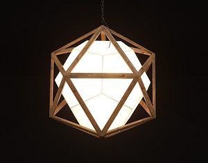 icosa chandelier hanging light 3D
