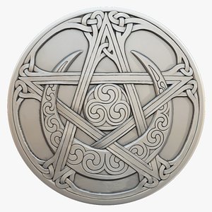 crescent moon shield high model 3D print model 3D model