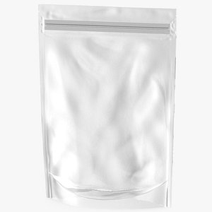 Transparent Plastic Bag Zipper 200 g 3D model