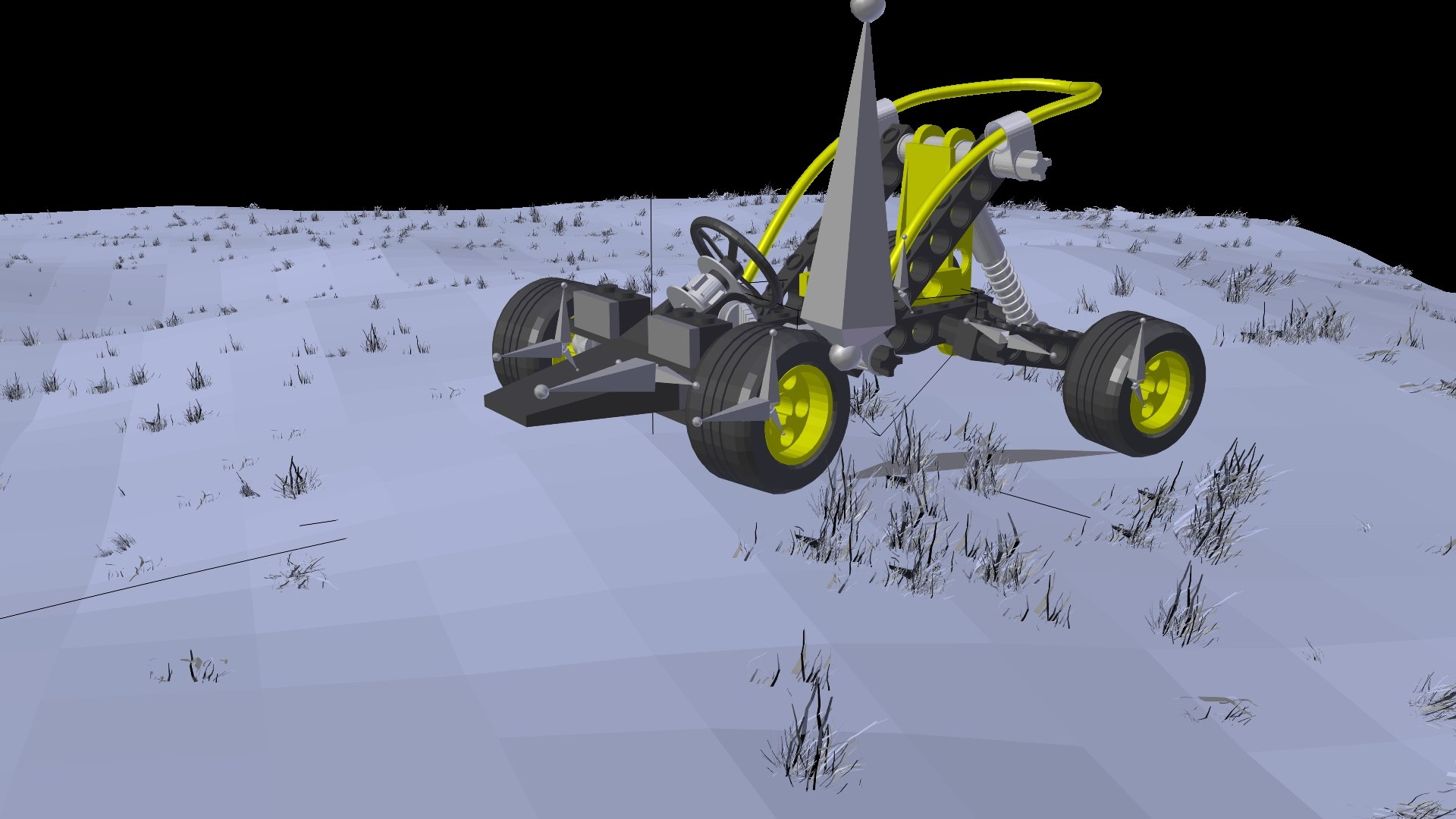 lego car rigging animation 3d model