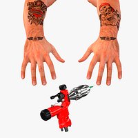 Tattoo Machine with Hands Collection