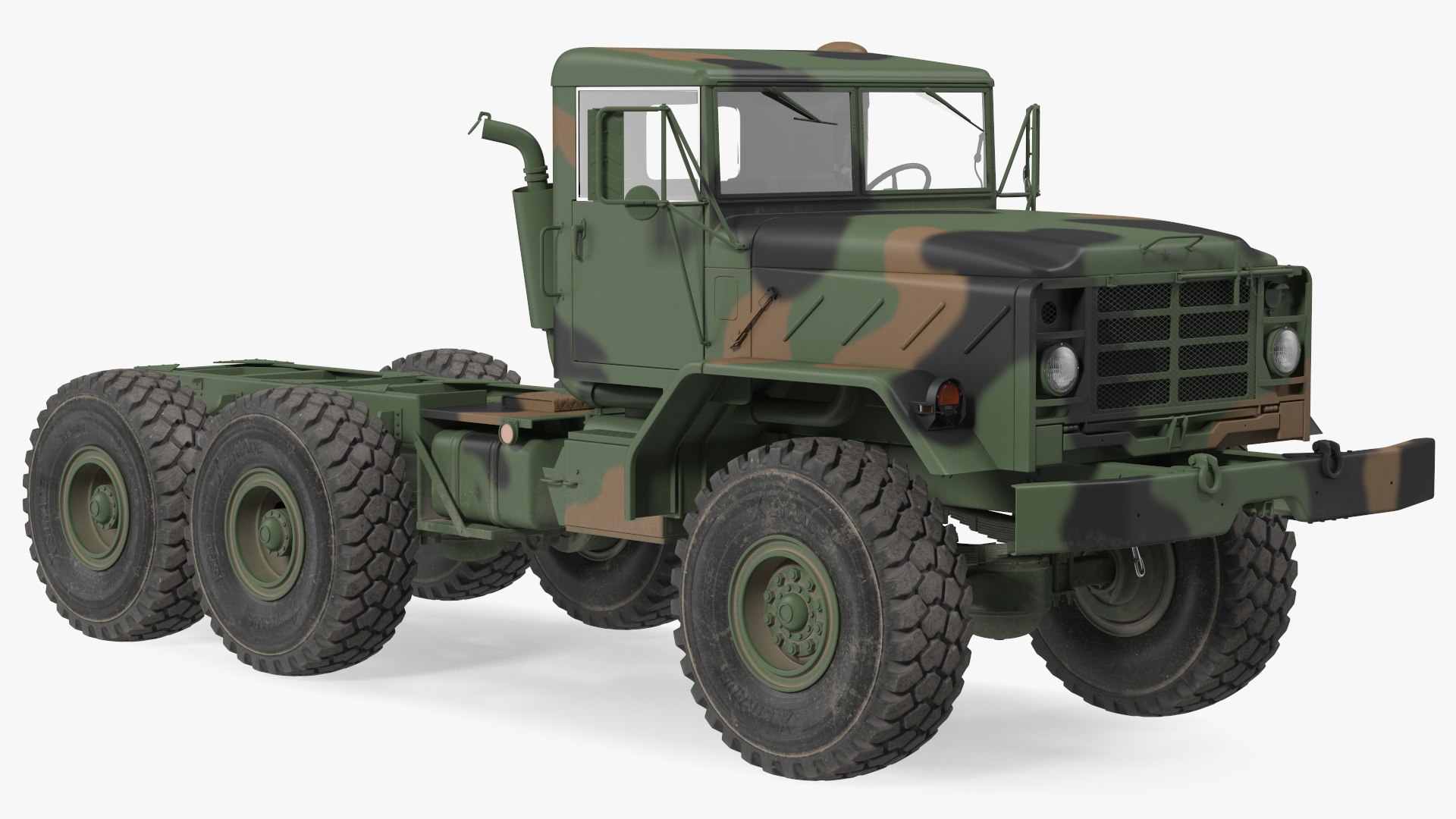 M939 Military Truck Green 3D model preview