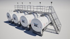 Fuel Gas Tank Array 3D model