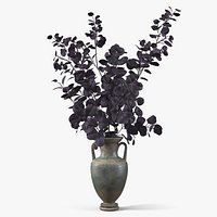 Eucalyptus Branches in Antique Vase Violet