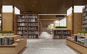 3D Book Store interior 2 3D