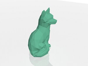 3D animal statue fox