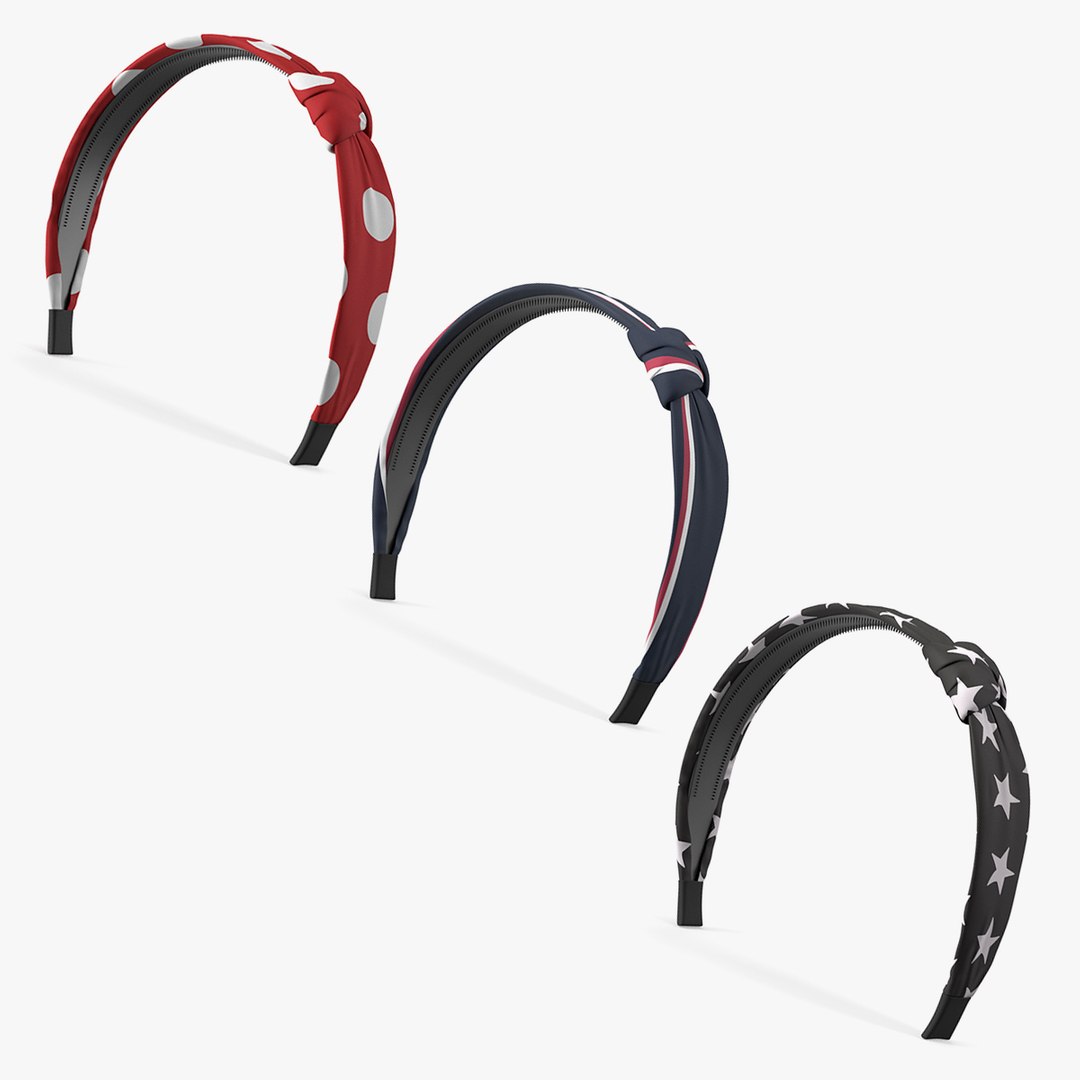 Hairbands Collection 4 3D model preview