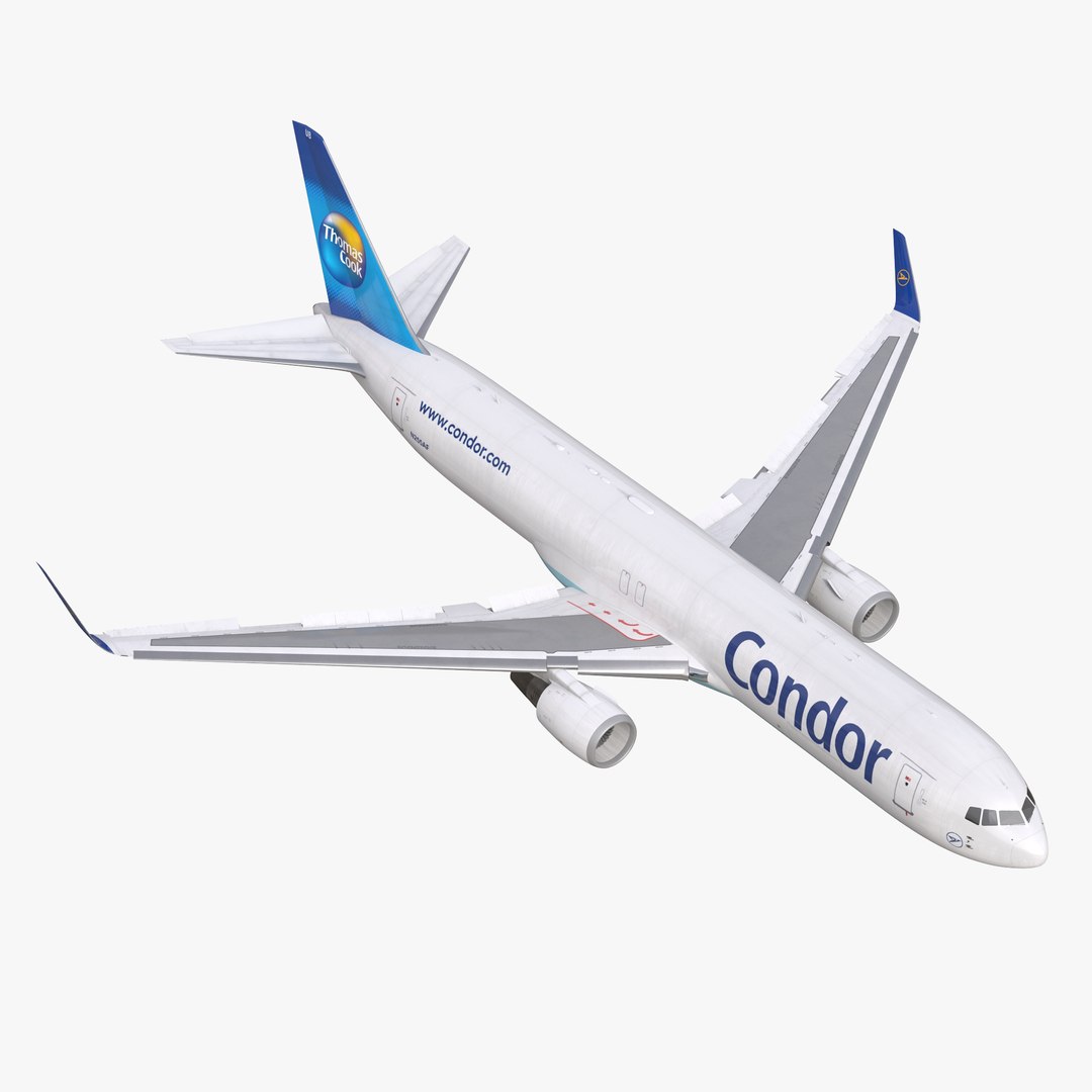 Boeing 767-300F Condor Flugdienst Rigged 3D Model 3D model preview