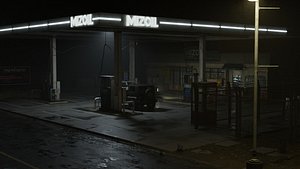 Resident Evil - Mizoil Gas Station with Interiors