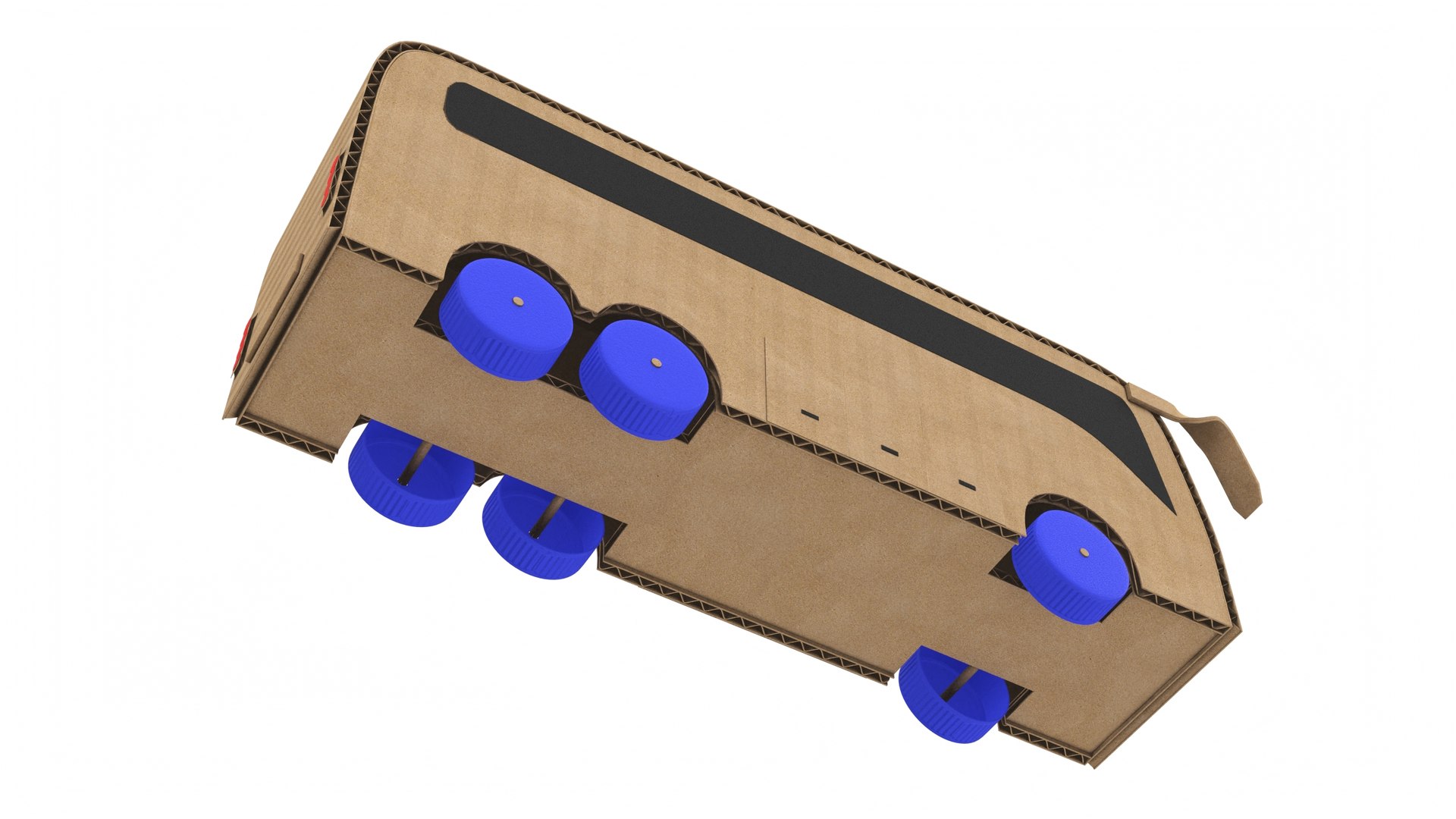 3D Model Cardboard Toy Bus - TurboSquid 2216633