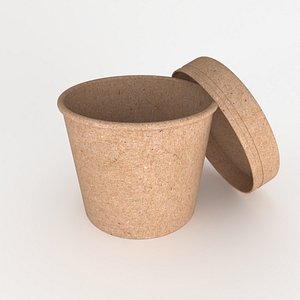 CUP WITH LED cardboard texture 3D model