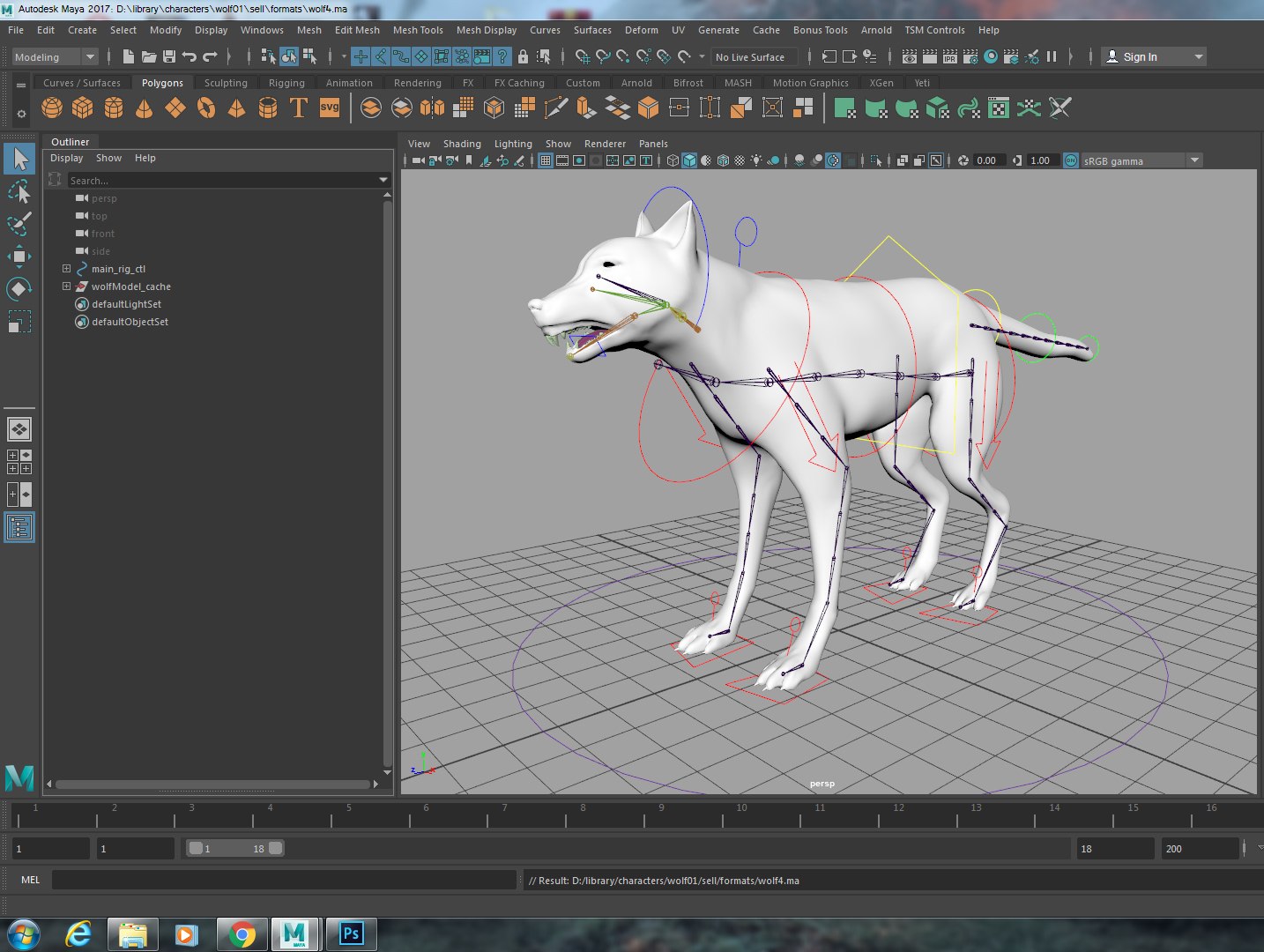 3D wolf rig - TurboSquid 1375008