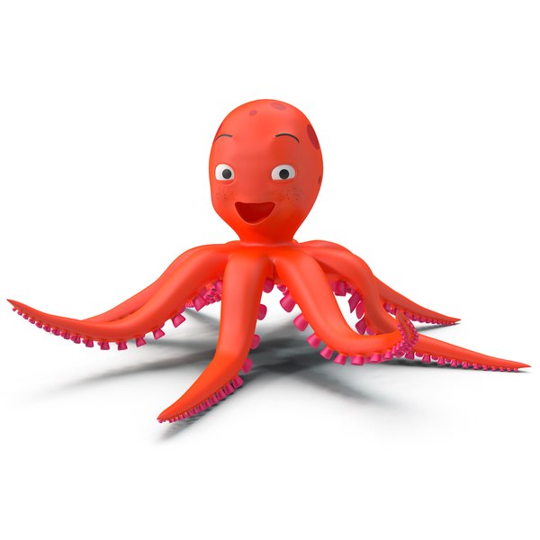 3dsmax cartoon octopus rigged
