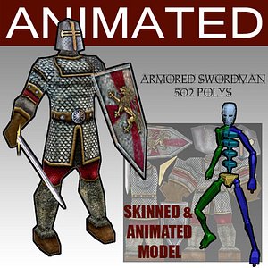 3d armored glest animation model
