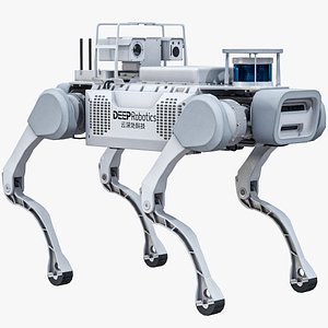 Rigged Industrial Power Patrol Robot Dog X20 Jueying Deep Robotics PBR