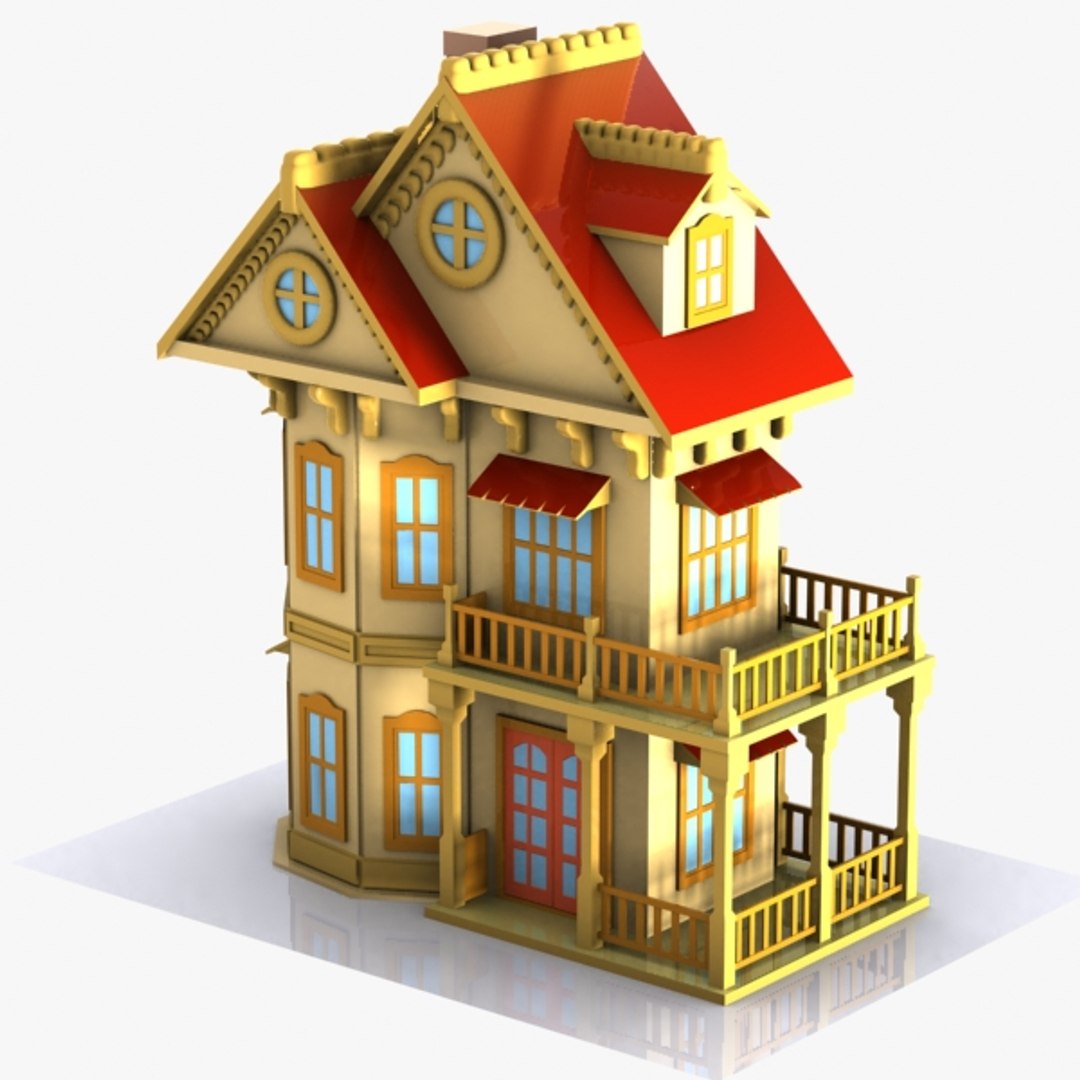 3d Cartoon House Toon