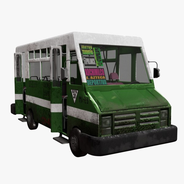 modelo 3d Transporte Público CDMX Microbús Pecero Modelo 3D ...
