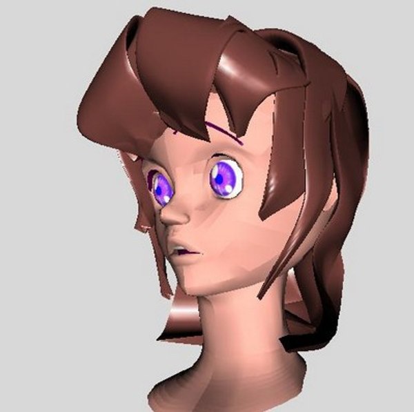 Free Head Manga Character 3d Model