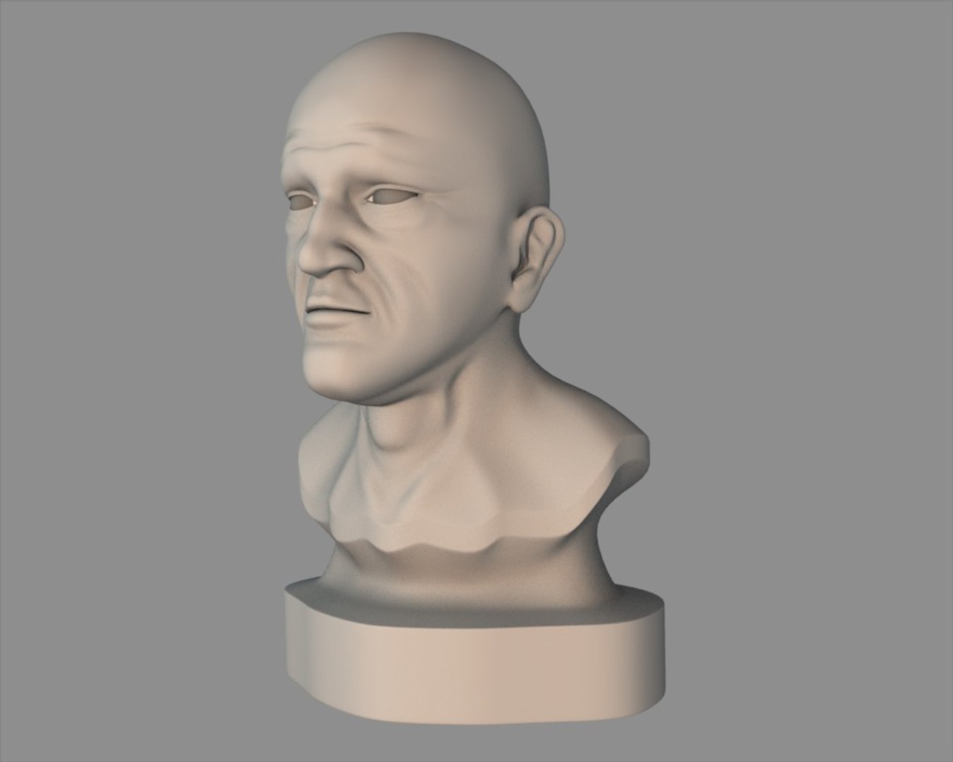 Middle-aged Head 3d Model