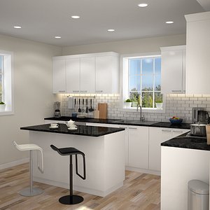 modern kitchen interior model