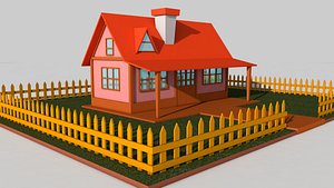 3D cartoon house