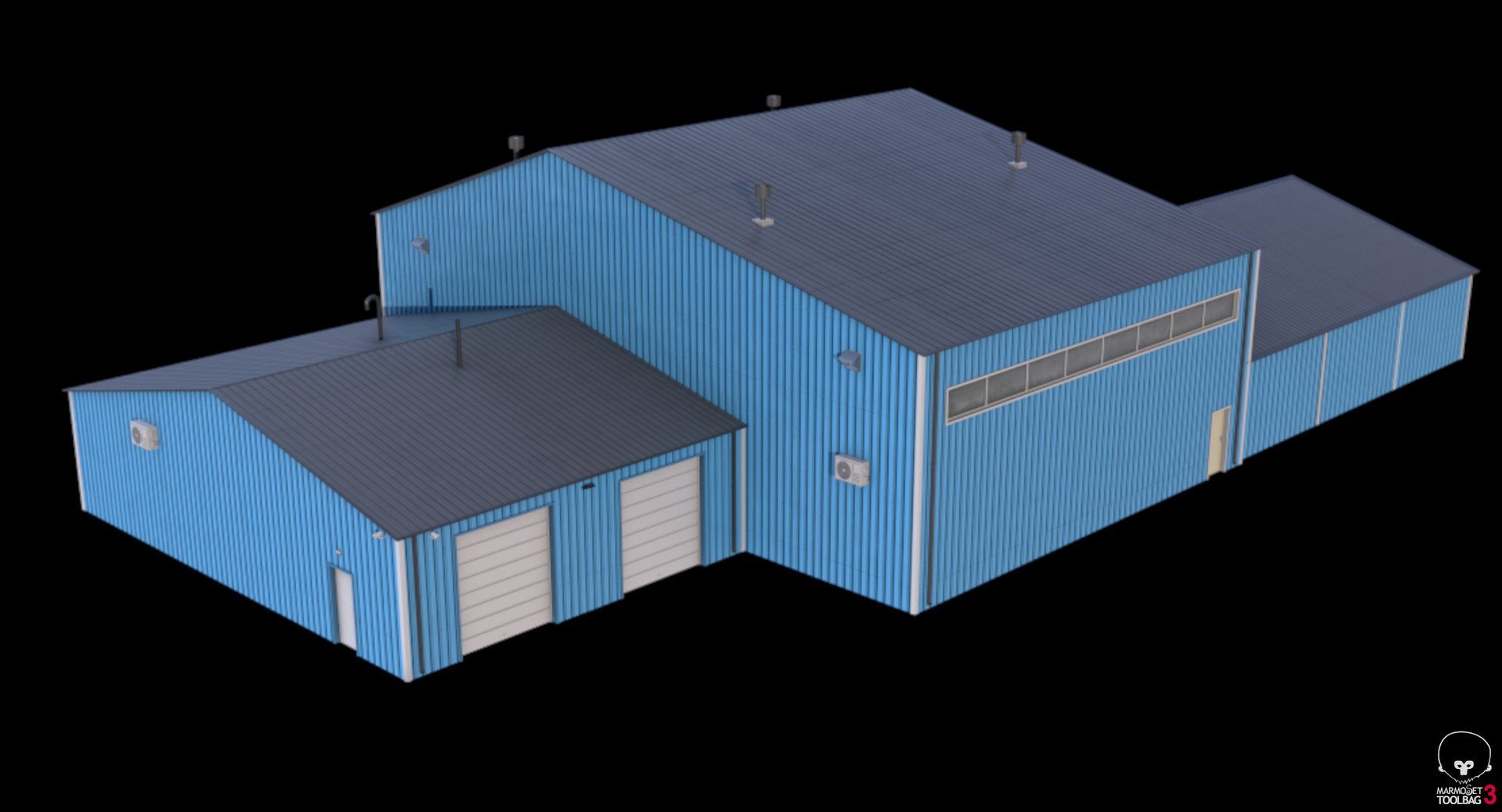 Industrial Building 9 Blue 3D model https://p.turbosquid.com/ts-thumb/CX/HfrYzO/cD/screenshot002/png/1751880717/1920x1080/fit_q87/d505ffeded967d657fd1b1b7ef3a4b8c6ec6cc13/screenshot002.jpg