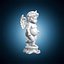 Modelo de impresión 3D de estatua de querubín barroco