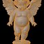 Modelo de impresión 3D de estatua de querubín barroco