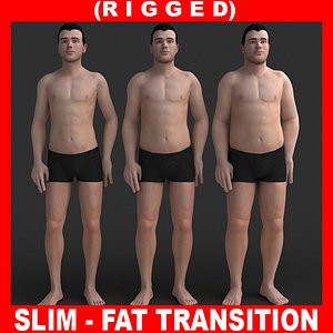 Adrien - Male - Slim-Fat Morph (Rigged)