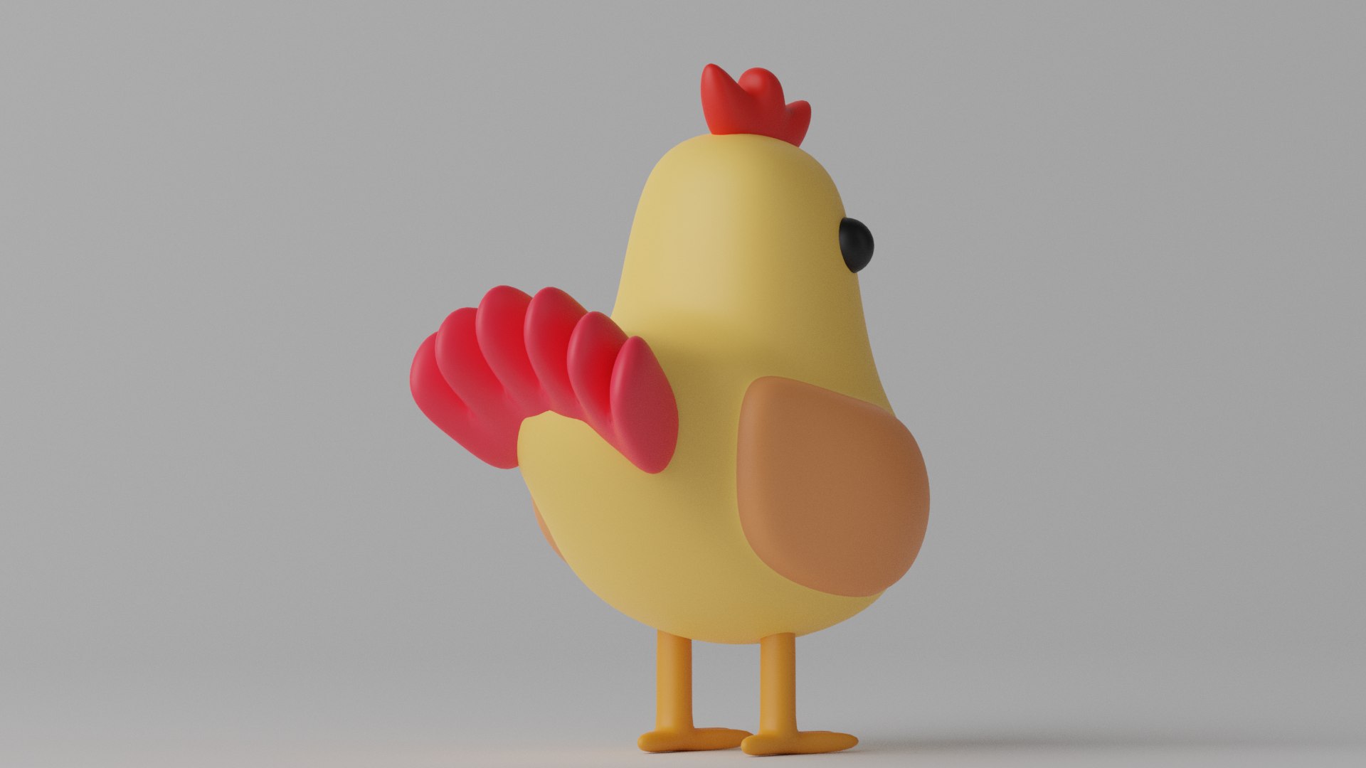 Cartoon Lovely Chicken Model - TurboSquid 2147213