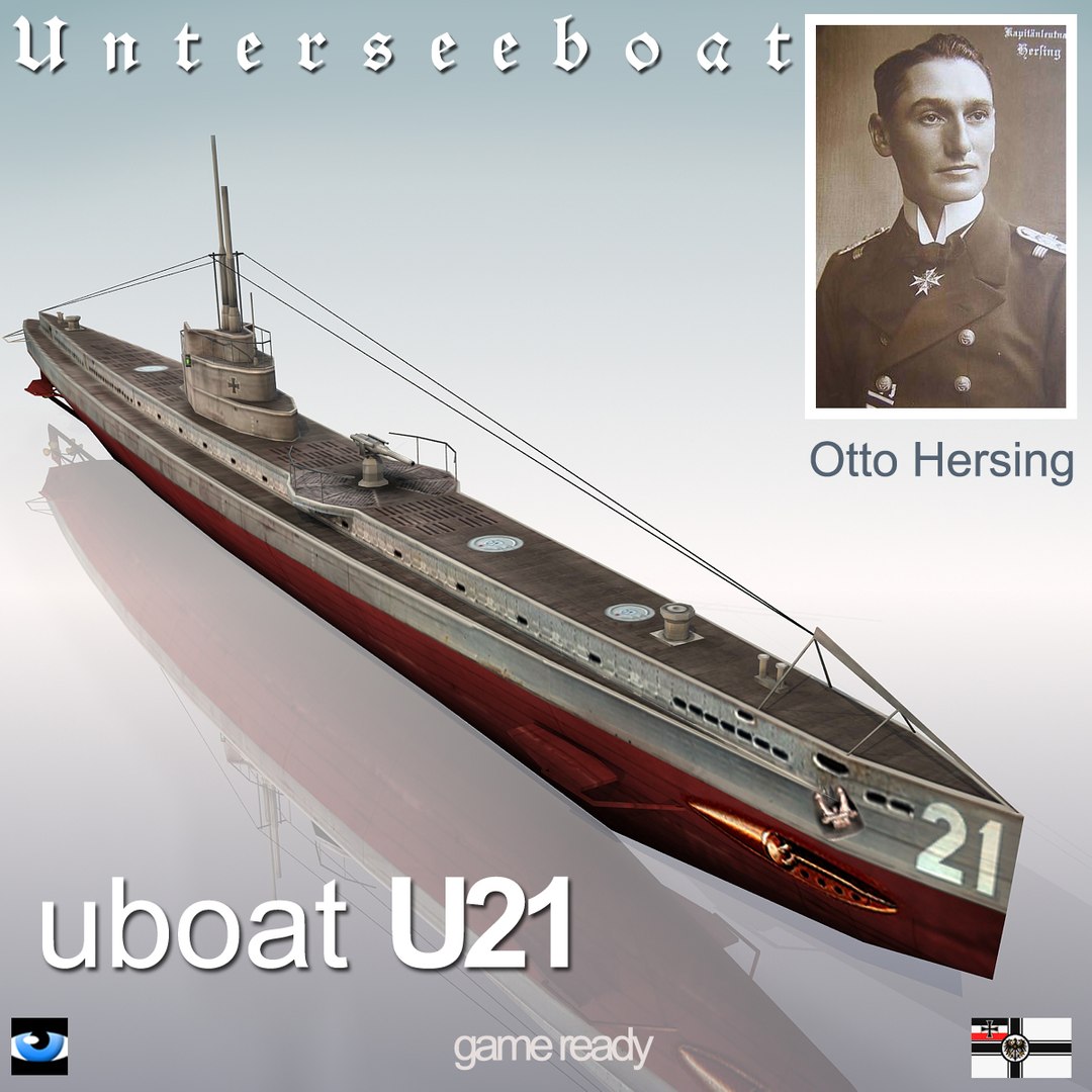 3d Model Of U 21 Submarine German