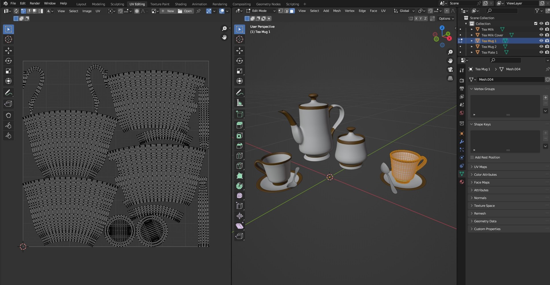 3D Tea Set 2 - TurboSquid 2340946