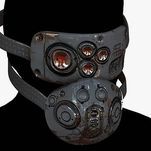 Gas mask respirator scifi mode 3D model 3D model